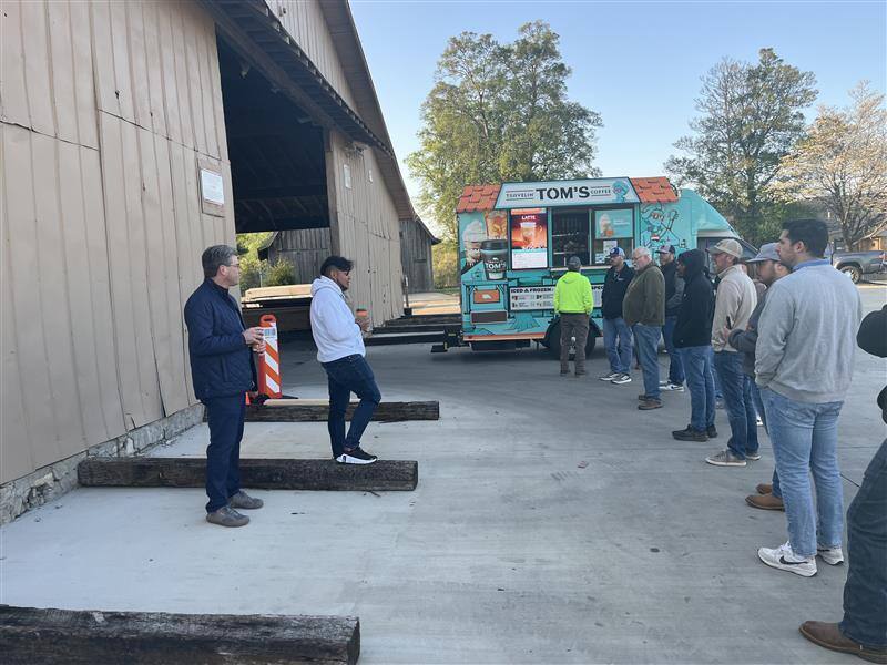 Coffee Truck at Wilson Lumber Company with Javi